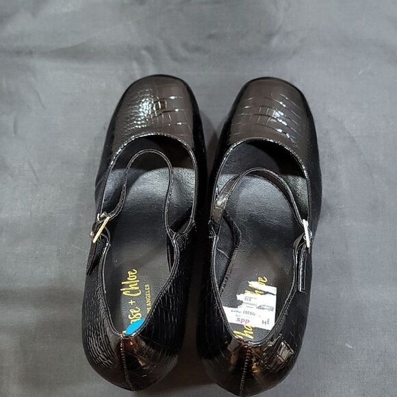 BRAND NEW SHASE & CHLOE HIGH BLOCK HEEL SLIP-ON WOMEN"S PUMP - Picture 5 of 15